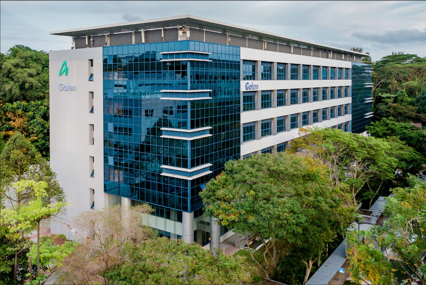Exterior view of “The Galen,” the research and development facility where the Technical Center is located