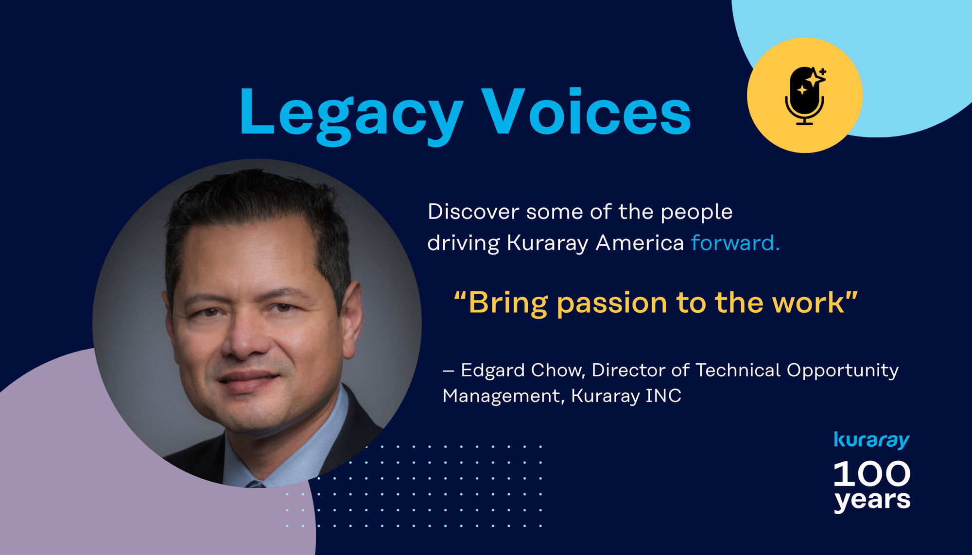Legacy Voice - Edgard Chow Kuraray America 100 years Centennial - Title Page