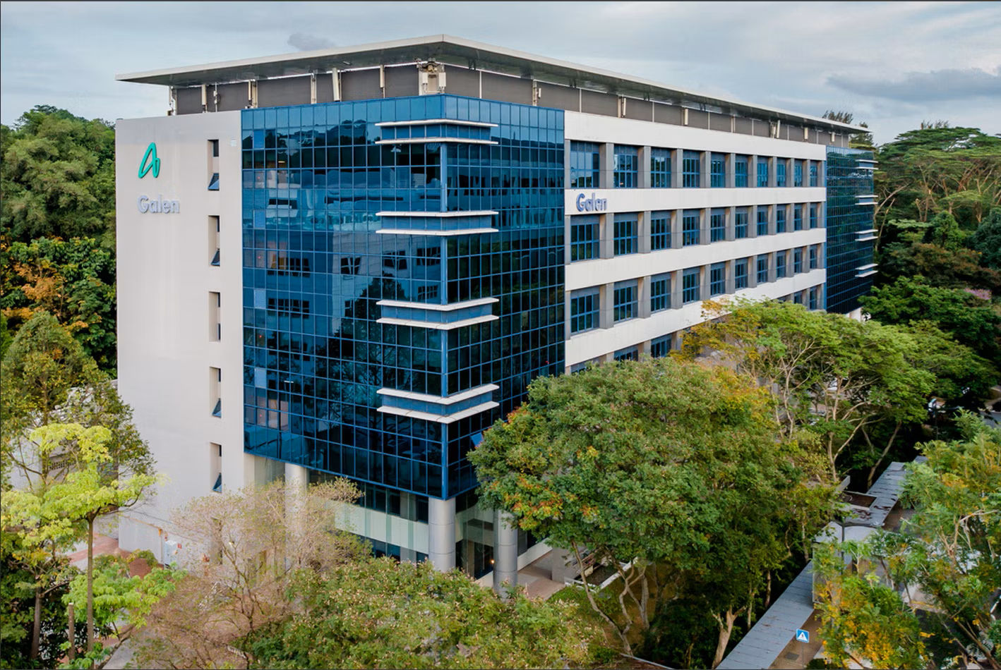 Exterior view of “The Galen,” the research and development facility where the Technical Center is located