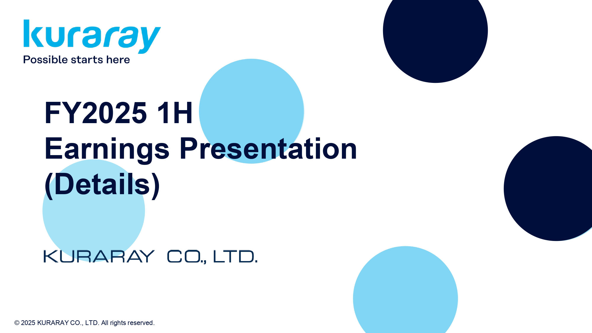 FY2025 Kuraray Earnings 1