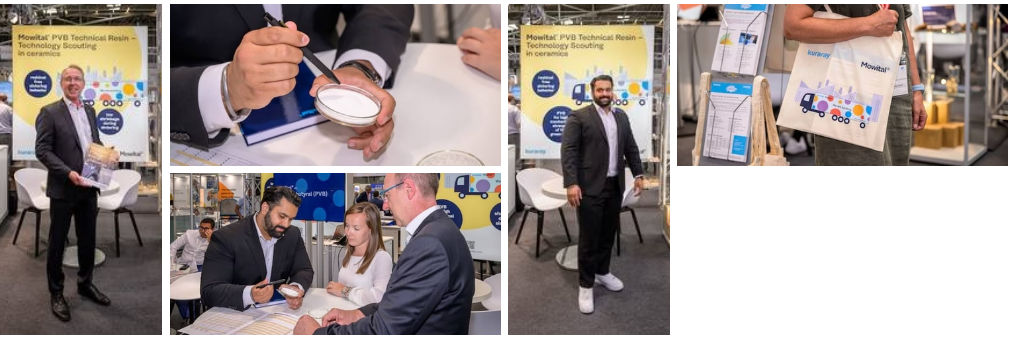 Presentation of Mowital® materials at Ceramitec 2022.