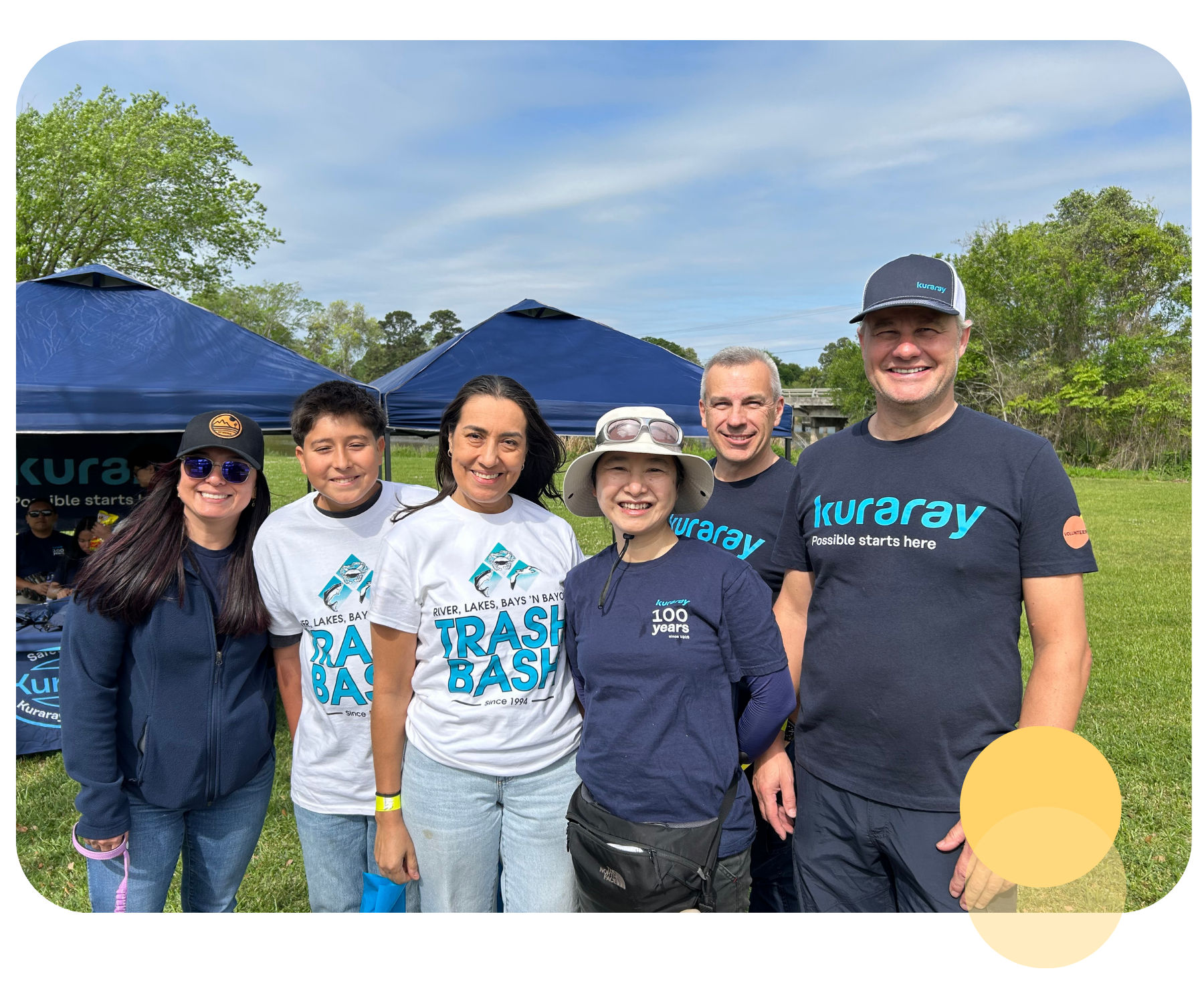 Kuraray volunteers at the annual Trash Bash waterway cleanup event | Kuraray Foundation of America, Inc. 