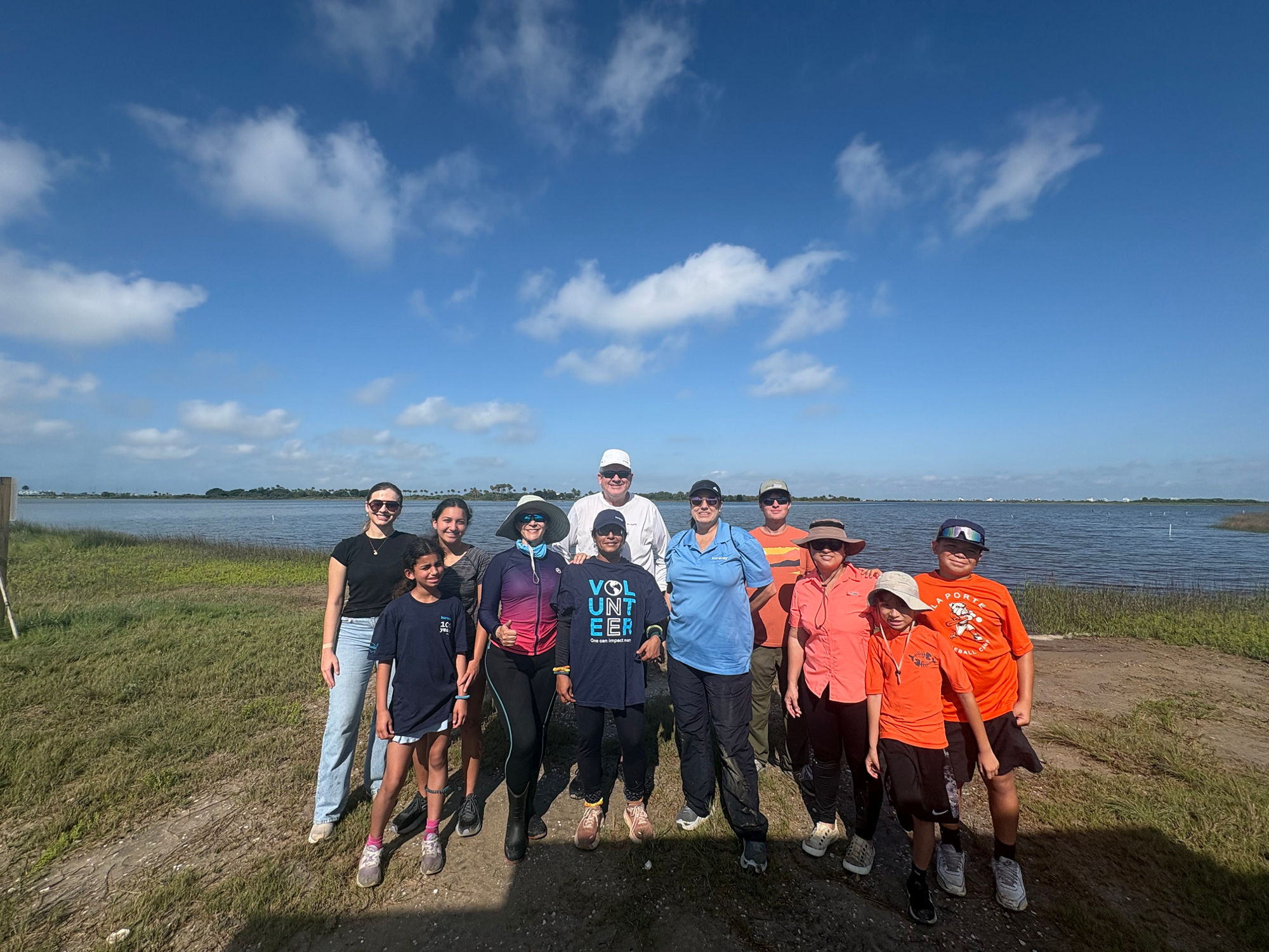 L to R: Brooke Kuithe, Madhuri Bond (kid), Veda Bond (kid), Diana Maya, Steve Carlin, Reshma Bond, Danica McGuire, Tyler Free, Fenix Alvarez, Andres Alvarez (kid), Logan Alvarez (kid)