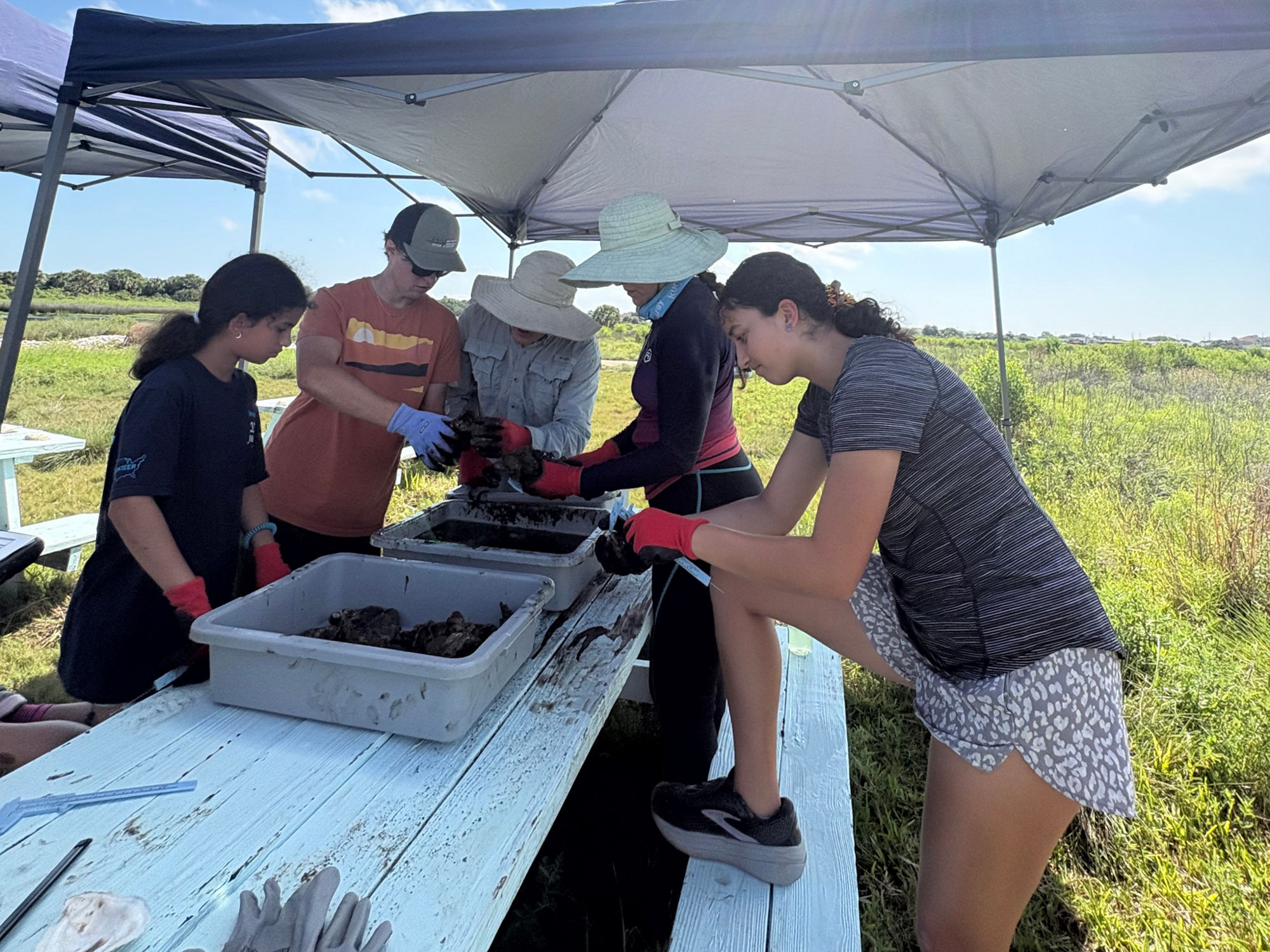 Oyster Reef Monitoring with Galveston Bay Foundation Kuraray America 6 - 1