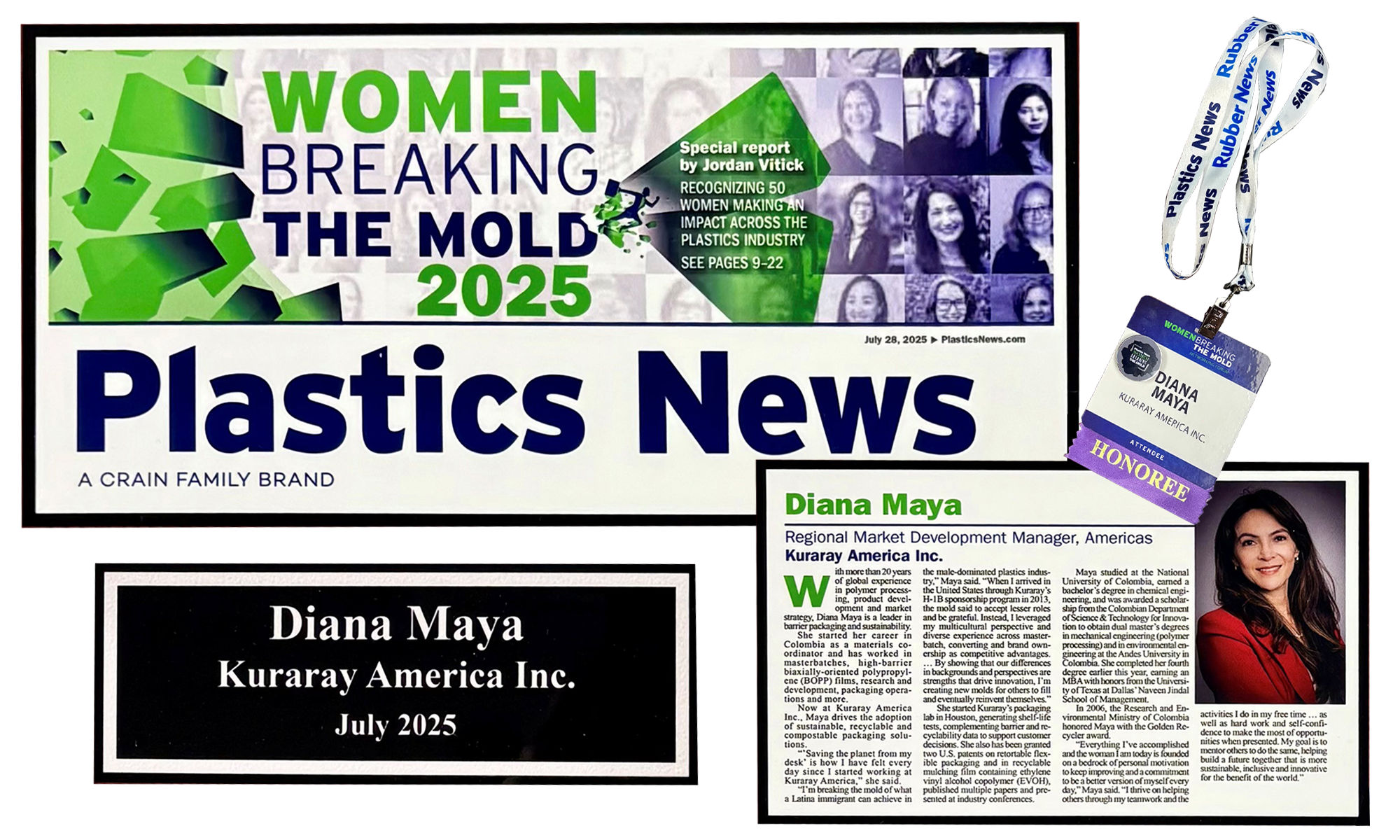 Plastics News 2025 Women Breaking the Mold - Diana Maya