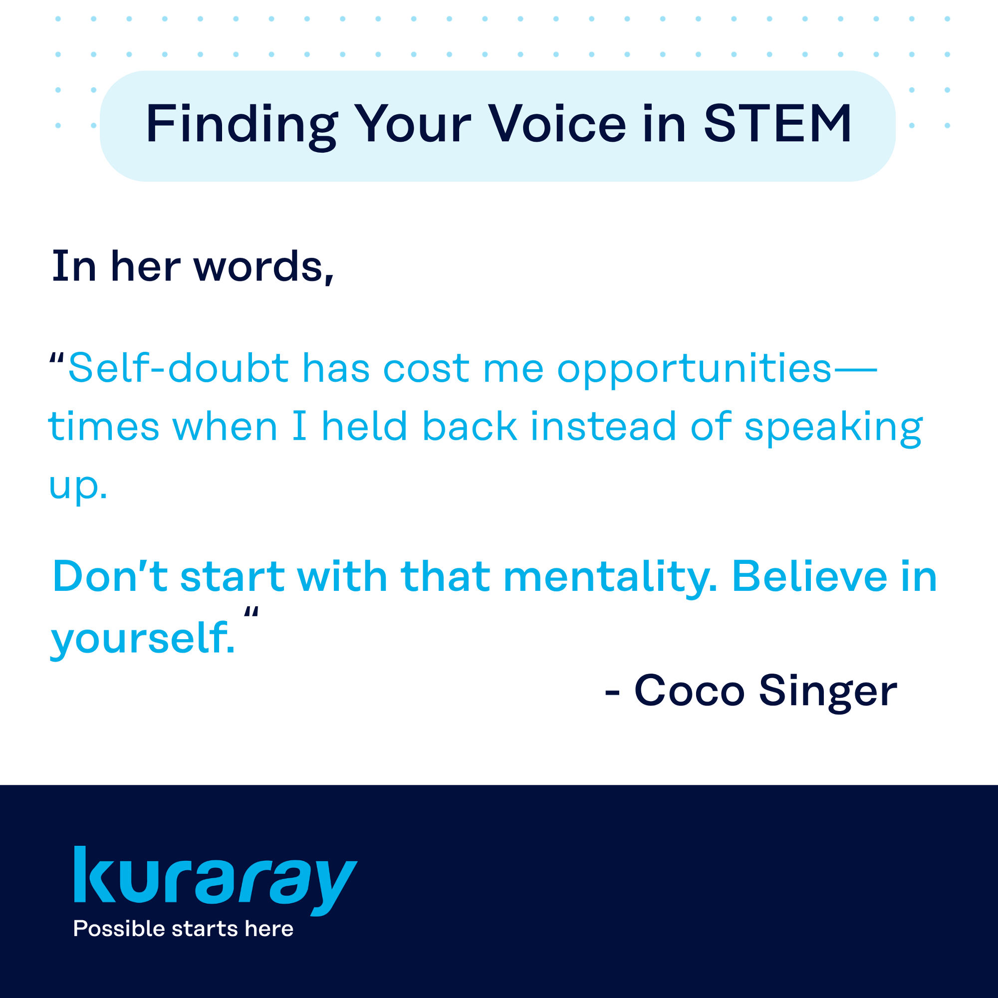 IDWS 2026 - Coco Singer  - Finding Your Voice in STEM