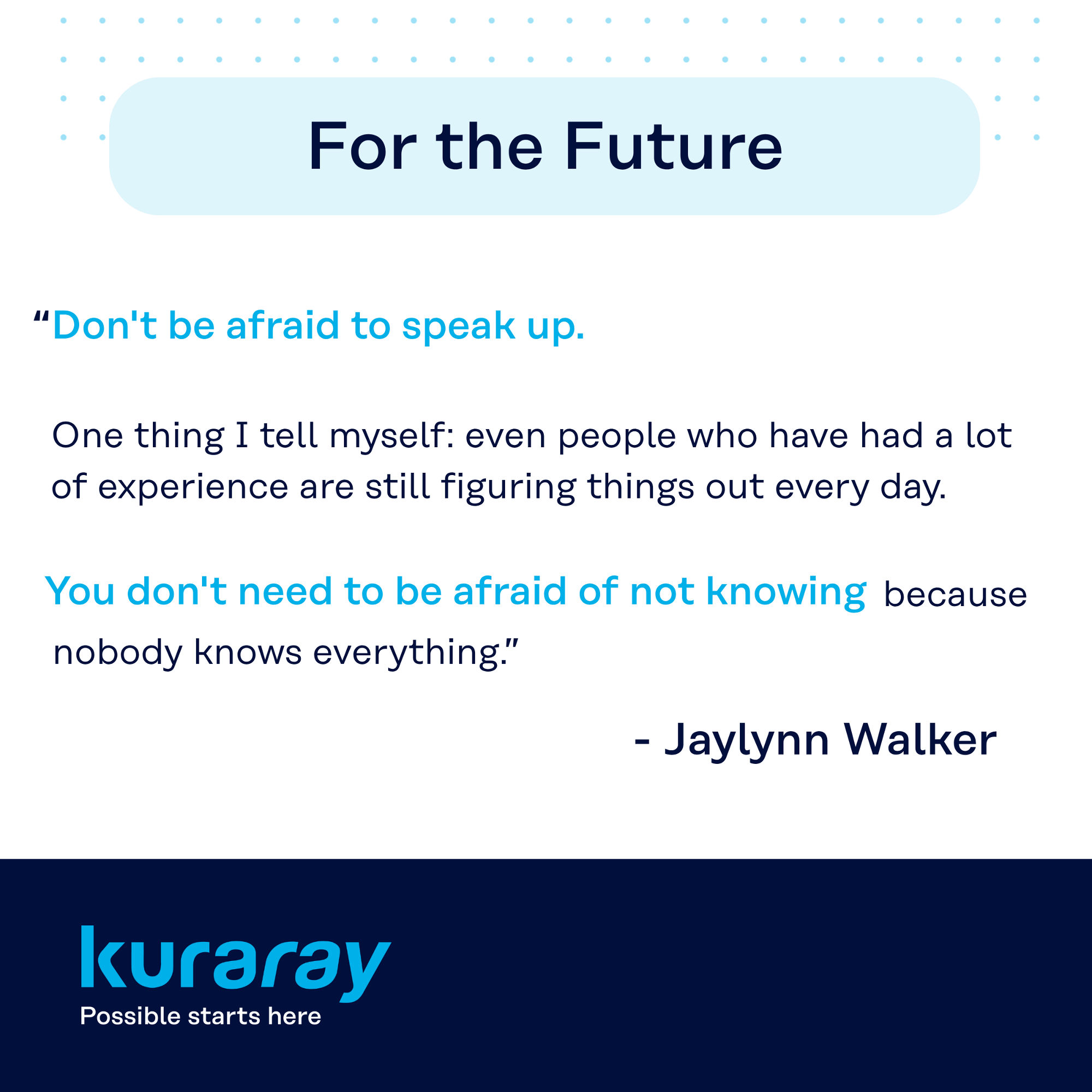 IDWS 2026 - Jaylnn Walker - Her Advice
