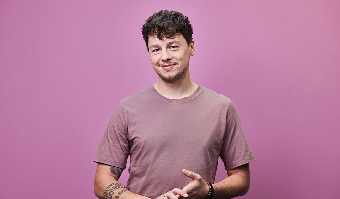 Professional portrait of a young employee.