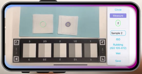 The Colour Fastness app allows accurate measurement of all relevant external influences on colour fastness.