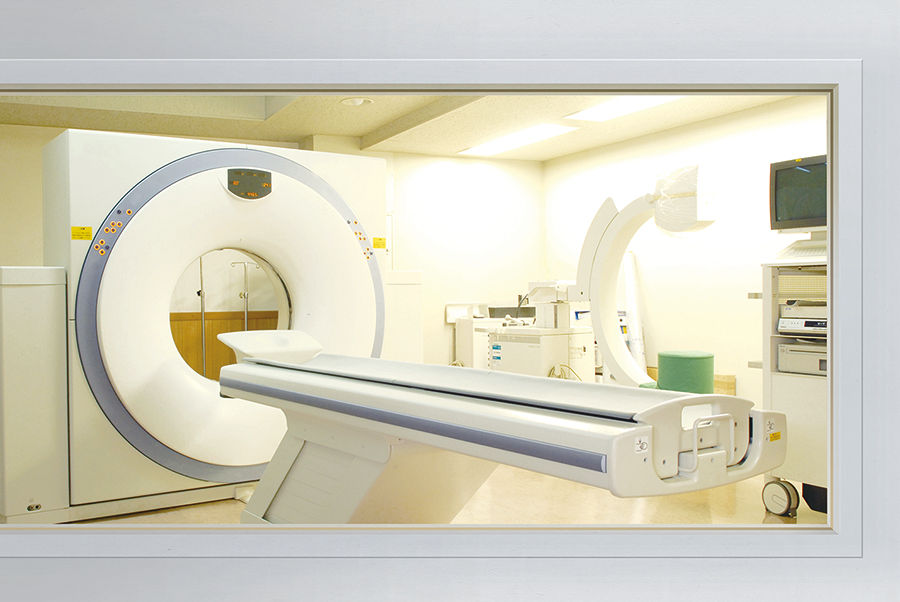 Photo: CT room monitoring window