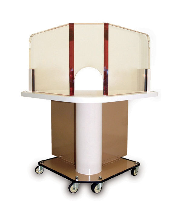 Photo: Mobile radiation protection barrier