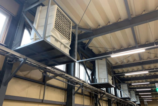 Groundwater air cooler Installation example; Metalworking plant