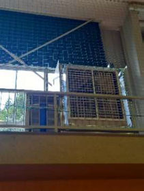 Groundwater air cooler Installation example; Gymnasium