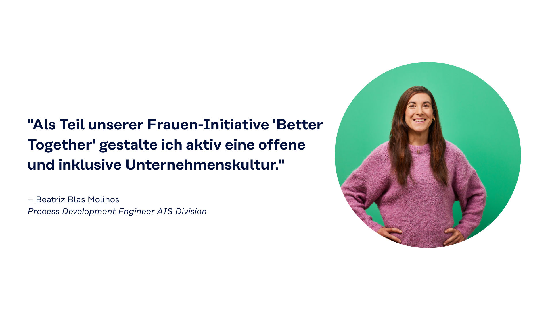 Professionelles Porträt einer Mitarbeiterin.
