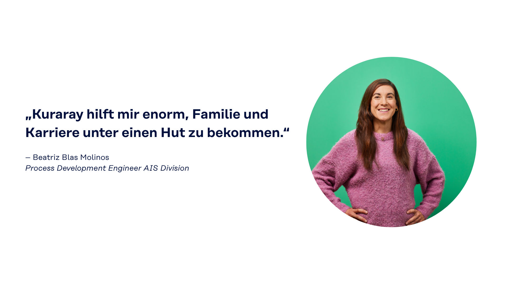 Berufliches Porträt einer Mitarbeiterin.