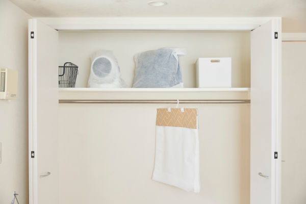 ブロック式洋服カバー（平袋）収納イメージ