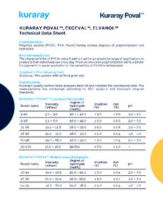 TDS Kuraray Poval Exceval Elvanol