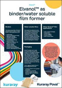 ELVANOL™ as Binder/Water-soluble Film Former