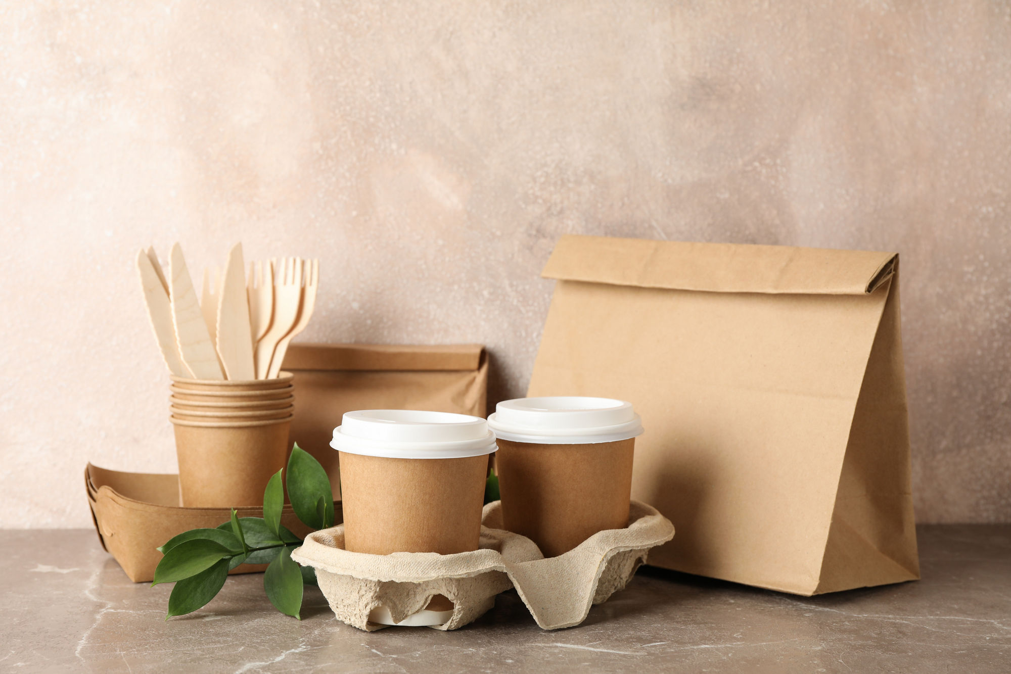 Eco-friendly tableware and paper bag