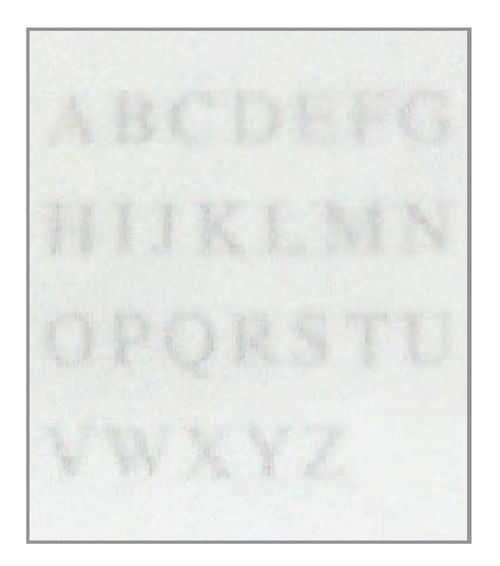 湿潤時の透け度合い比較　一般的なポリエステル糸