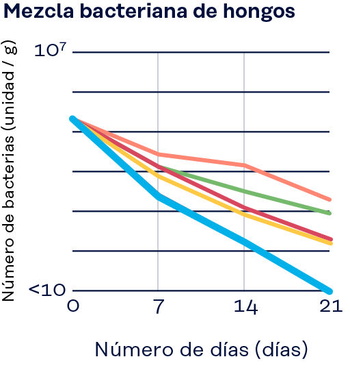 Gráfico: Poder conservante frente a mezcla de hongos