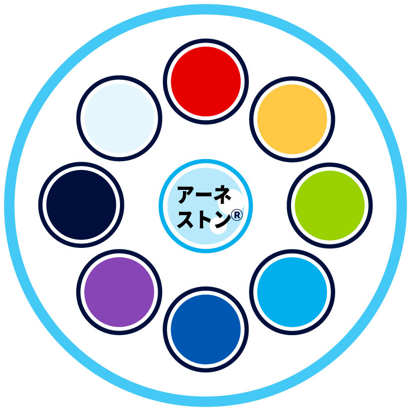 透明から鮮やかな発色性 まで着色自由