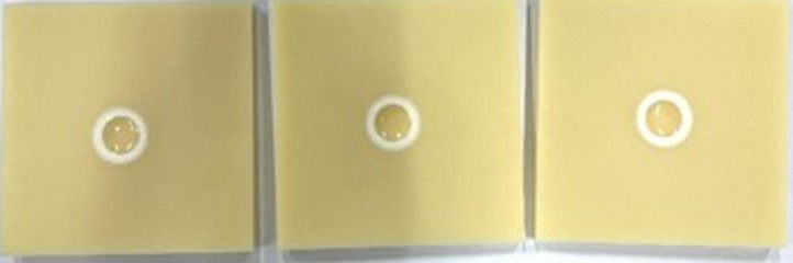 Photo: ABS single-layer sheet - Gardner impact test strike surface