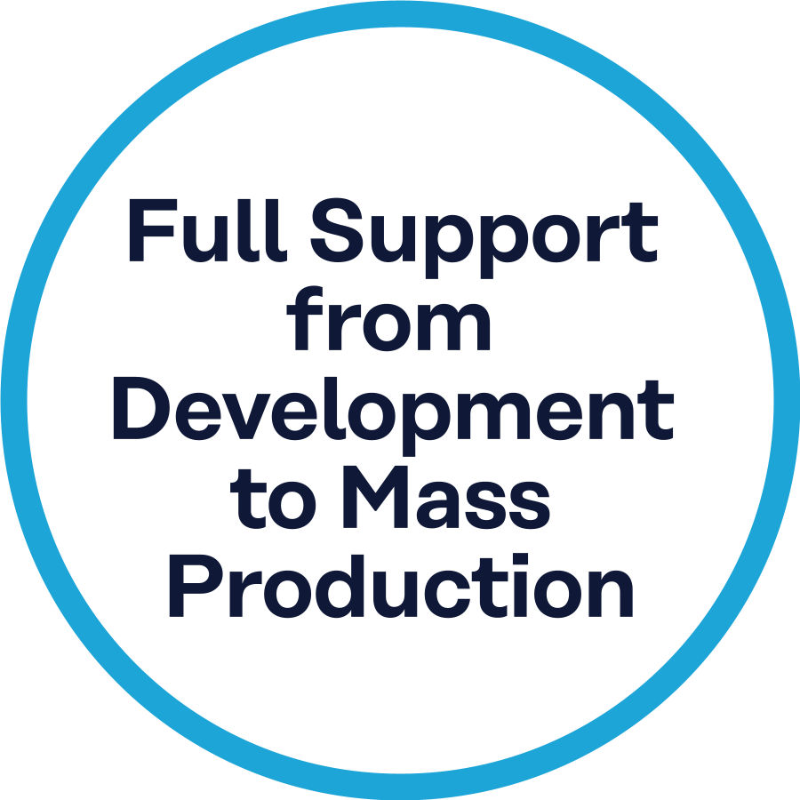 Full support from development to mass production
