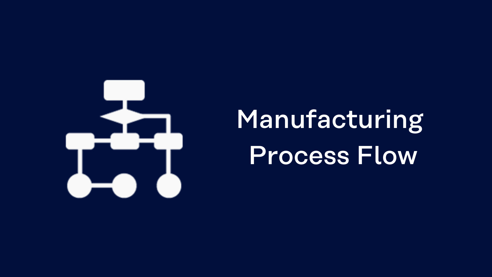 Manufacturing Process Flow