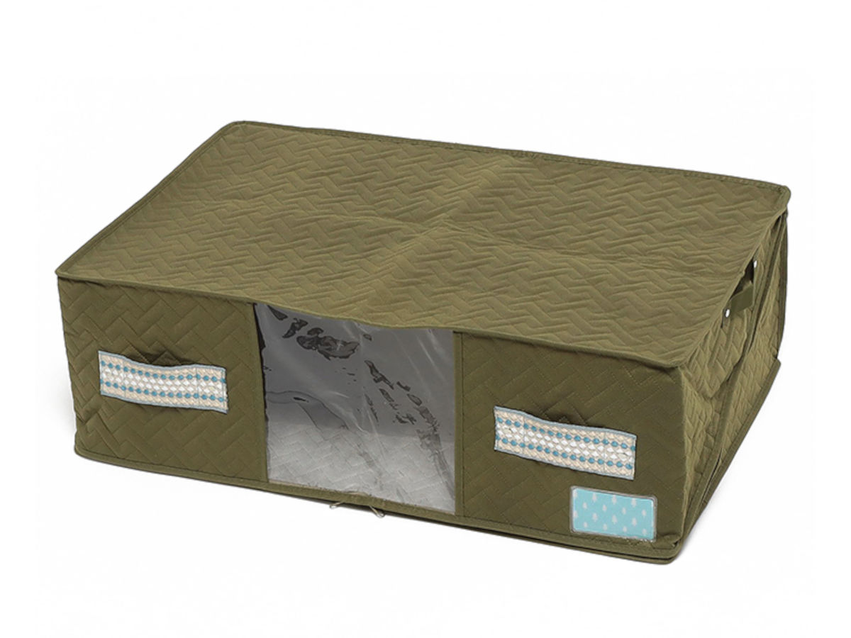 Anti-mite, antibacterial, odor-resistant /Garment & bedding storage bag Product Image; Olive