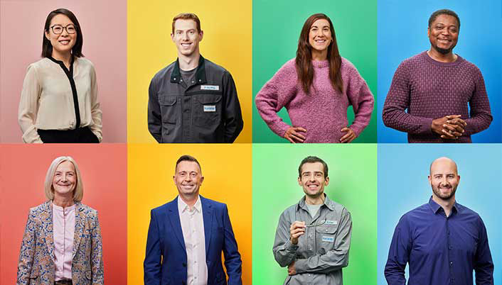 Employees from various departments at a glance.