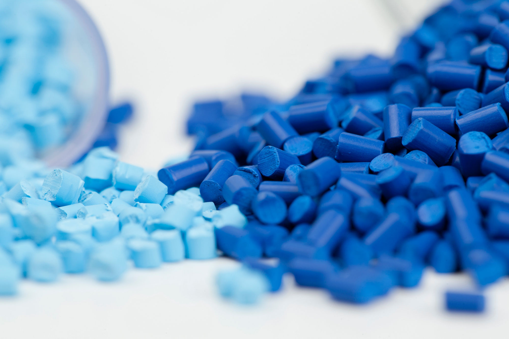 plastic granules close up for molding