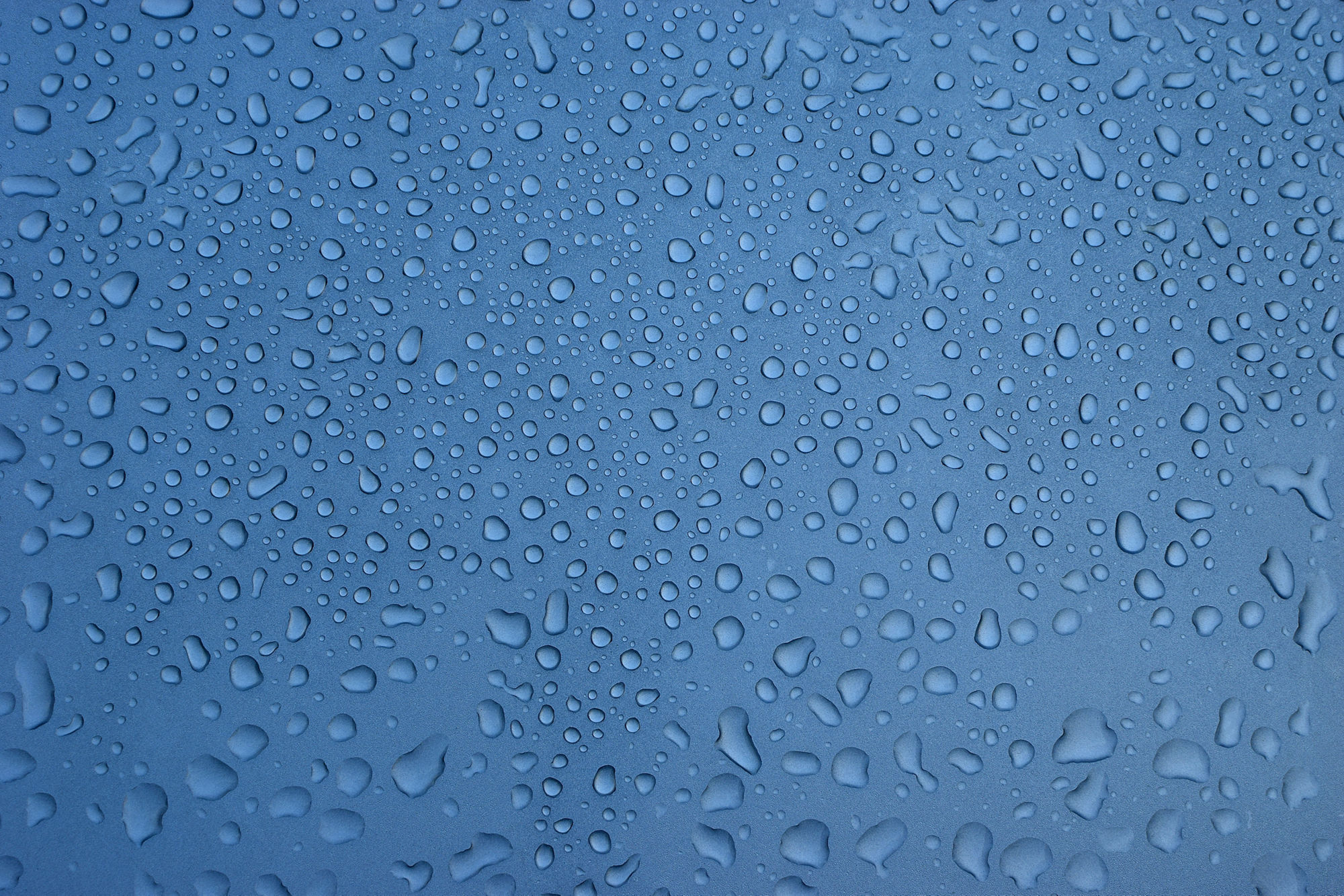 Water drops on car hood