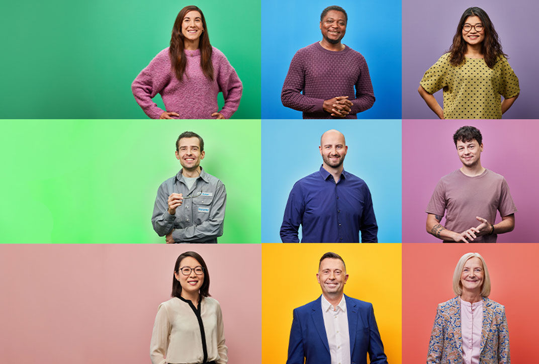 Diverse team of Kuraray employees from various departments.