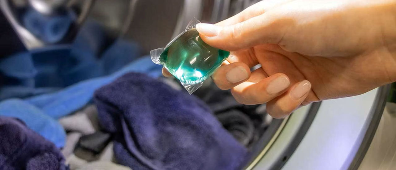 Wasserlösliche Pads für die Waschmaschine