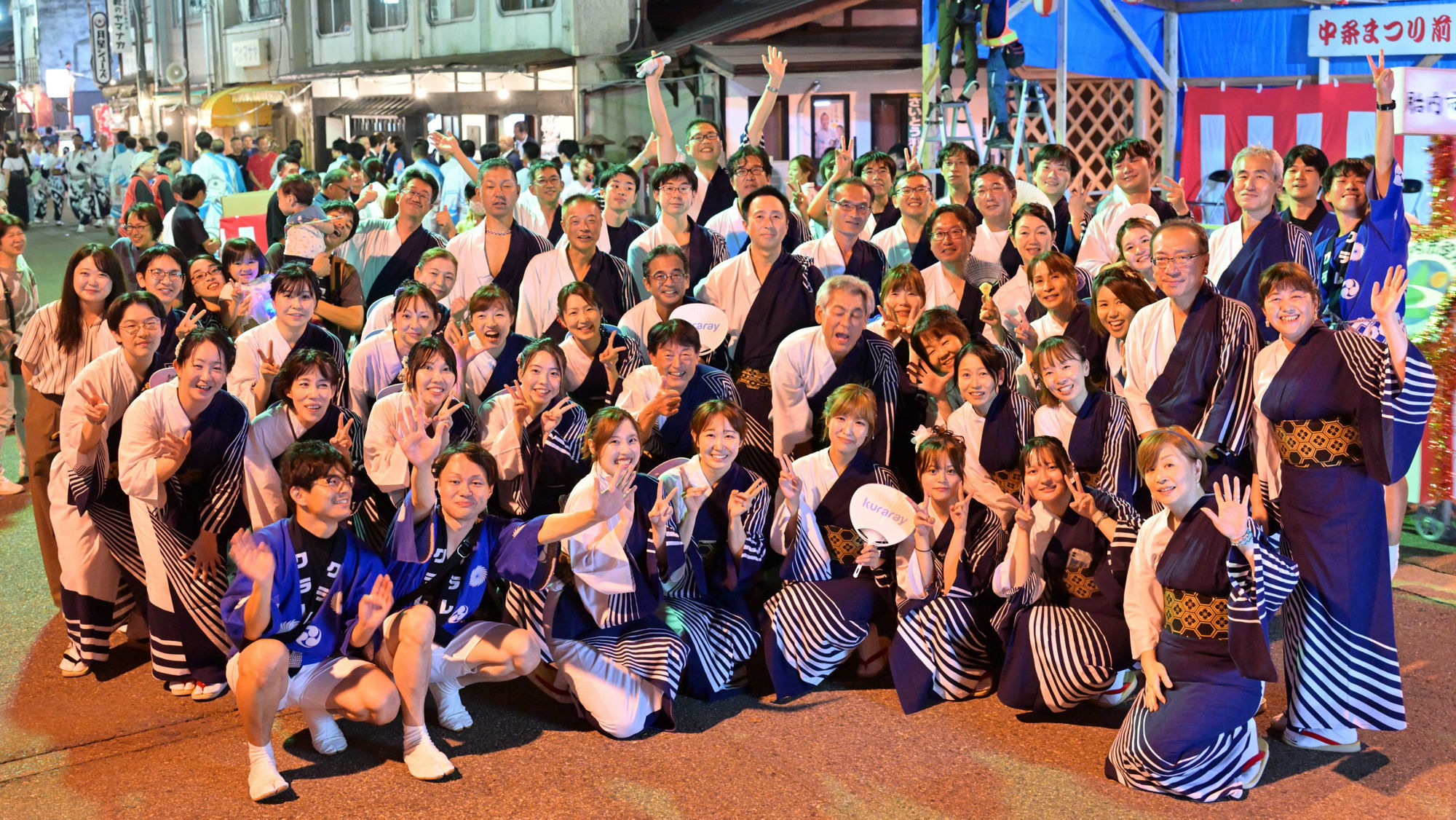 「中条大祭」前夜祭　民謡流し