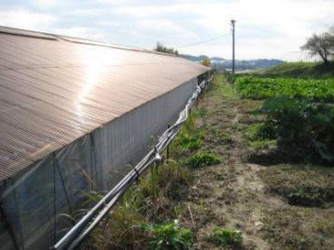 Ammonia odor decomposition mesh Installation Image (compost barn)