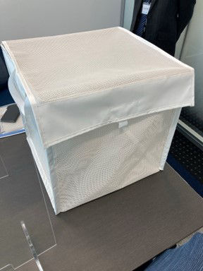 Ammonia odor decomposition mesh  Applications Image (Foldable trash can)