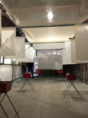 Ammonia odor decomposition mesh  Applications Image (smoking area within a construction site)