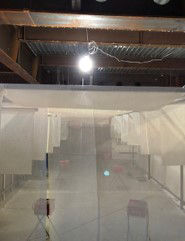 Ammonia odor decomposition mesh  Applications Image (smoking area within a construction site)