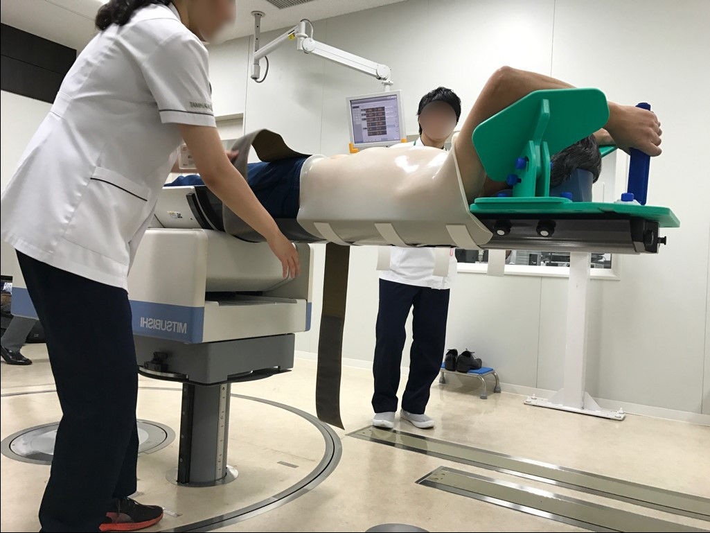 Radiotherapy positional fixation sheets  Application Image; Usage scene in a hospital