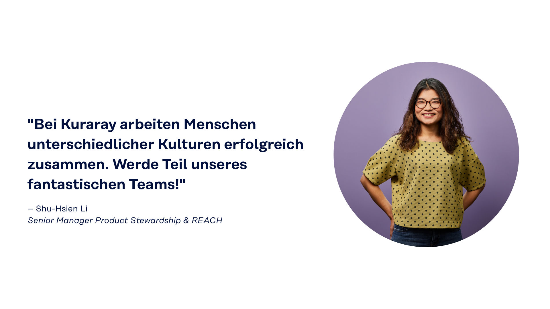 Berufliches Porträt einer Mitarbeiterin.