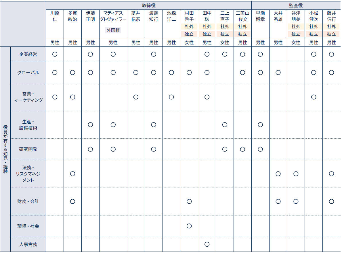 skill matrix