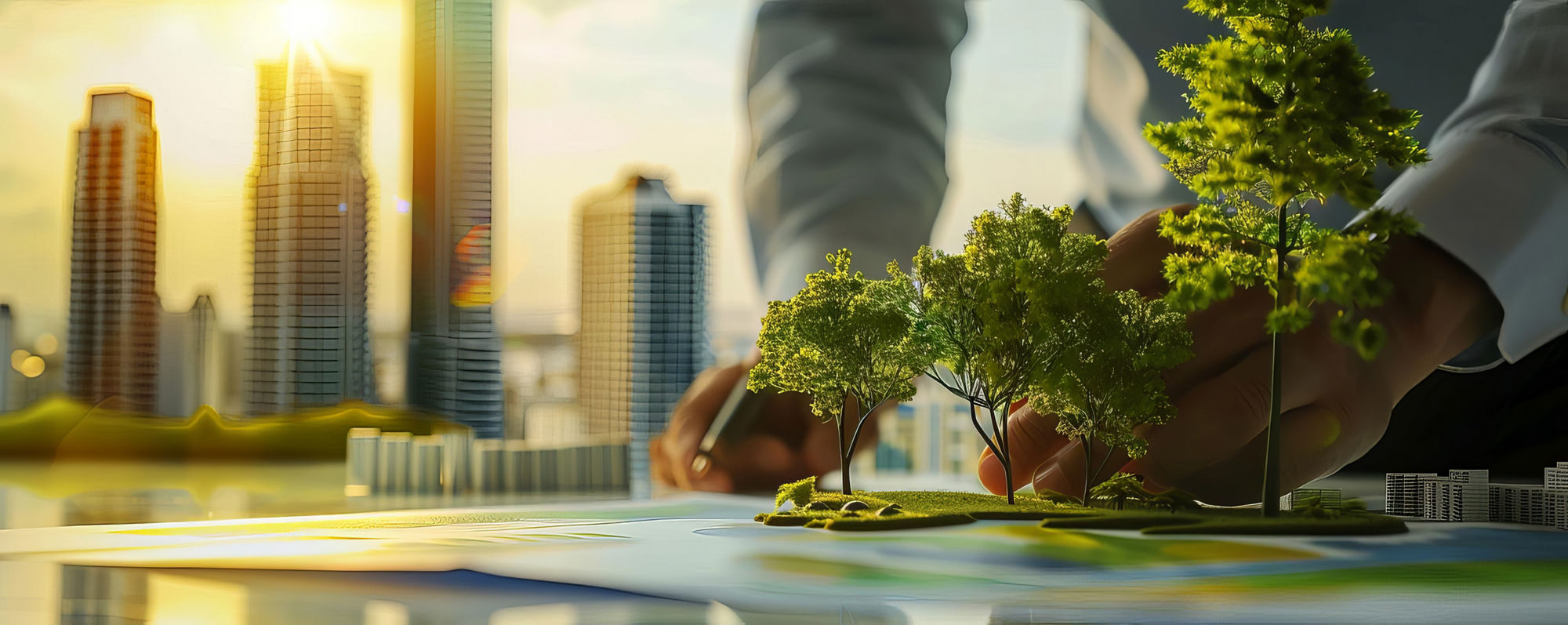 Corporate auditor reviewing sustainability reports, analyzing green investment compliance and financial performance