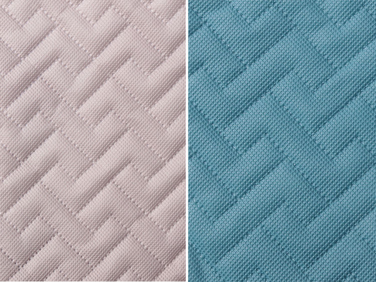 "見せる収納"も楽しんで　キルティング調の生地